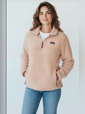 Patagonia Cream Sherpa Half-Zip Pullover